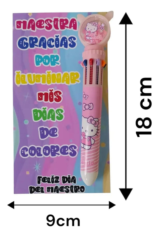 6pz pluma de colores bolÃgrafo dÃa del maestro